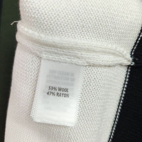 St. John Sweater Womens M Pink Black Color Block Wool Blend Knit 3/4 Sleeve NEW - Picture 8 of 13